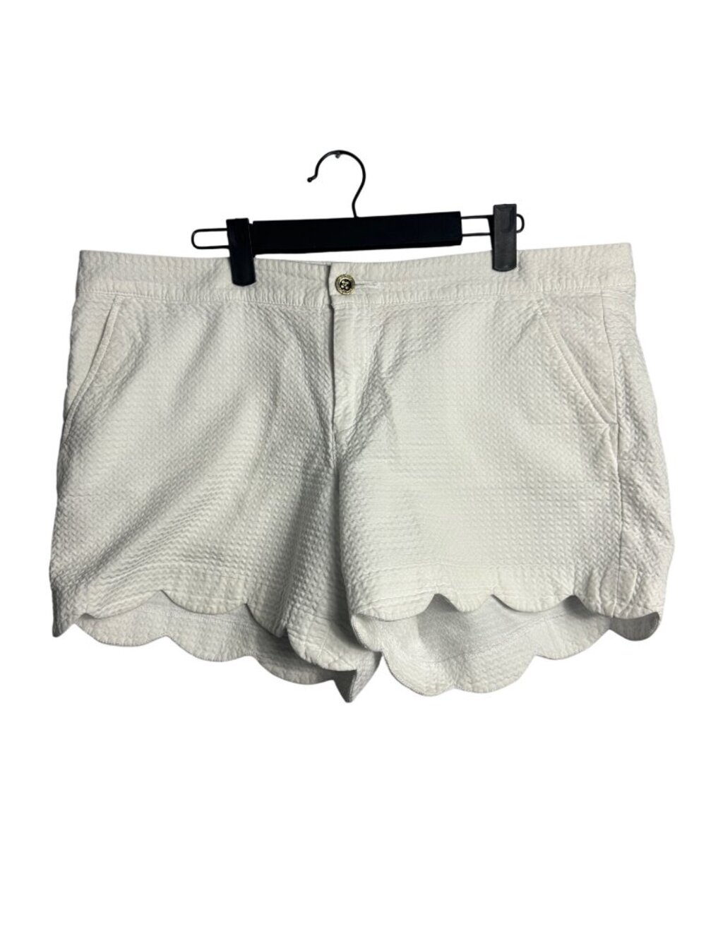 Lilly Pulitzer Buttercup Scallop Shorts White Size 16 5" Cotton